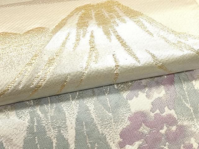 平和屋本店▼六通柄袋帯　北山　本金二重箔　正絹　逸品　DABK5840sf
