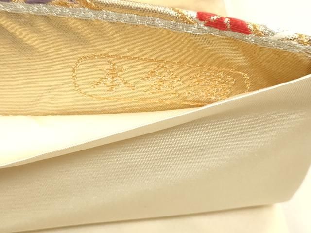 平和屋本店▼六通柄袋帯　唐織　能衣裳文　本金織　正絹　逸品　DABK5874sf