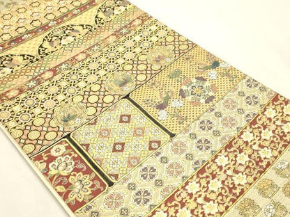 平和屋本店▼六通柄袋帯　蜀煌華妖文　本金箔　正絹　逸品　DABK5891sf