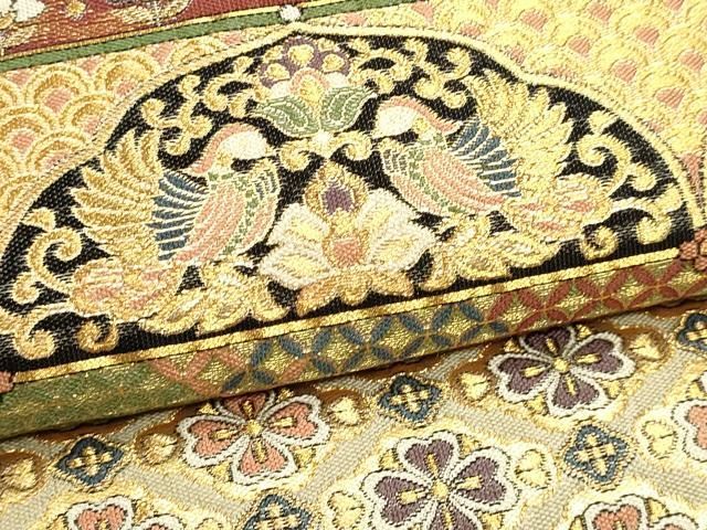 平和屋本店▼六通柄袋帯　蜀煌華妖文　本金箔　正絹　逸品　DABK5891sf