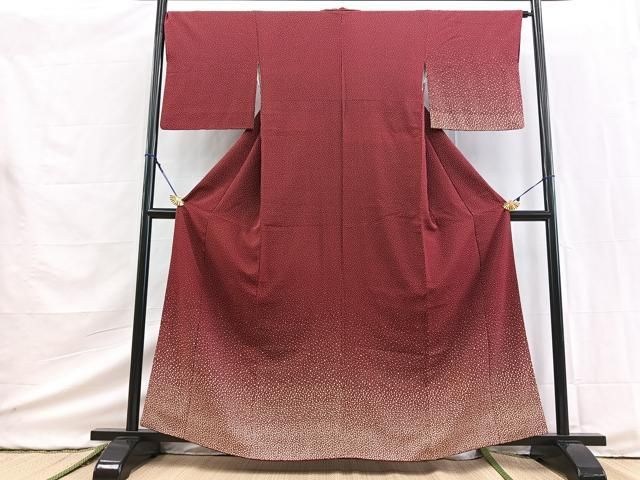 平和屋着物■江戸小紋　訪問着　大小あられ文　正絹　逸品　BAAY9428yc
