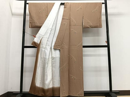 平和屋着物■上質な小紋　花丸文　金彩　正絹　逸品　CABN9233ua
