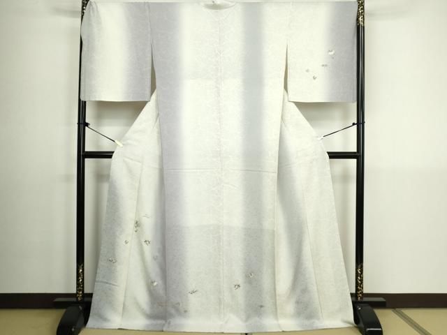 平和屋着物▽訪問着　単衣　総刺繍　宝尽くし　暈し染め　金銀糸　ロング丈　正絹　逸品　DABL4150cd