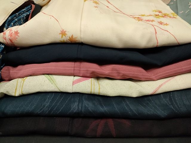 平和屋本店■夏物 小紋 絽 紗 まとめて20点 蝶 松竹梅 手描き 花柄 着用可能多数 全て正絹 se0067
