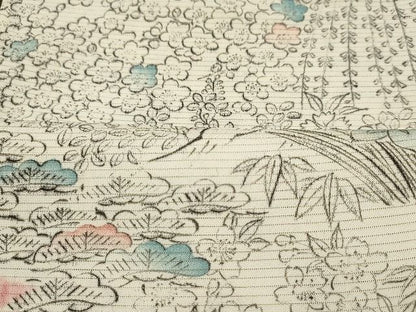 平和屋本店■夏物 小紋 絽 紗 まとめて20点 蝶 松竹梅 手描き 花柄 着用可能多数 全て正絹 se0067
