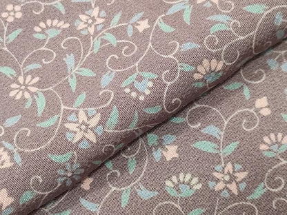 平和屋着物●上質な小紋　花唐草文　正絹　逸品　未使用　CABM5515gh