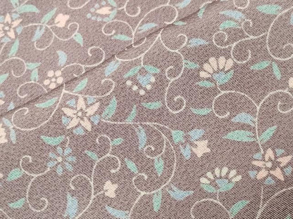 平和屋着物●上質な小紋　花唐草文　正絹　逸品　未使用　CABM5515gh