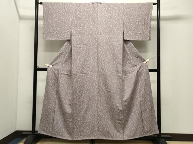 平和屋着物●上質な小紋　花唐草文　正絹　逸品　未使用　CABM5515gh