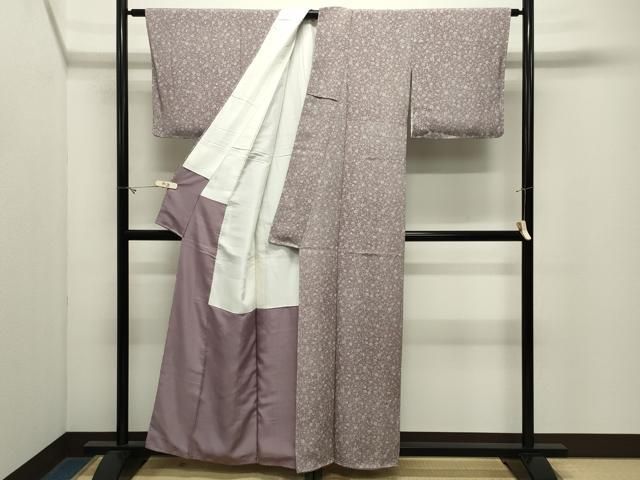 平和屋着物●上質な小紋　花唐草文　正絹　逸品　未使用　CABM5515gh