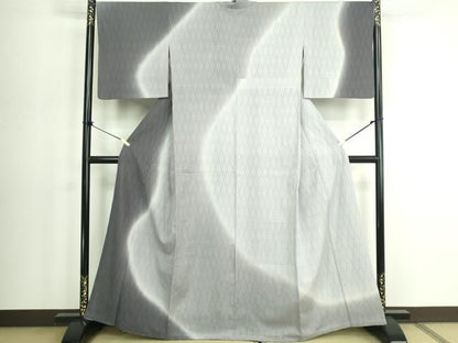 平和屋着物●訪問着　花菱紋紗　霞文　暈し染め　さが美扱い　正絹　逸品　DABL4237cd