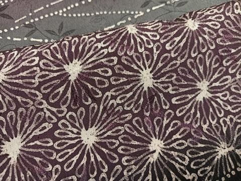 平和屋着物●上質な小紋　ろうけつ染　草花文　暈し染め　正絹　逸品　AABN7434ph