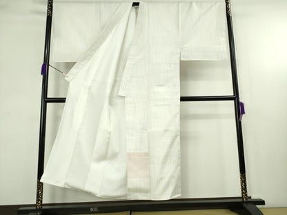 平和屋本店●極上　男性　本場大島紬　白大島　訪問着　キングサイズ　横段文　逸品　未使用　DZAB6828kh6