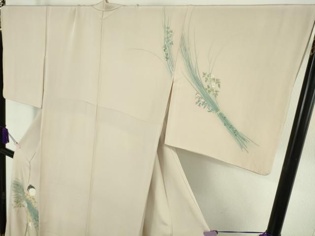 平和屋本店●極上　加賀友禅の巨匠　初代　由水十久　訪問着　童子　灰梅色地　ますいわ屋扱い　逸品　DZAB6743kh6