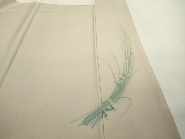 平和屋本店●極上　加賀友禅の巨匠　初代　由水十久　訪問着　童子　灰梅色地　ますいわ屋扱い　逸品　DZAB6743kh6