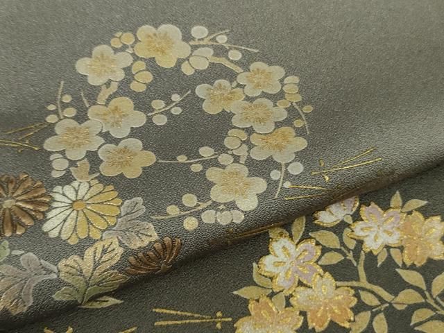 平和屋本店●極上 金彩友禅 卓越技能者 名工 和田光正 訪問着 光正高蒔絵 吹寄せ花丸文 潤色 暈し染め 金銀彩 さが美扱い 逸品 DZAB7009kh6