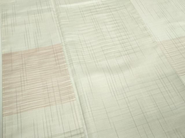 平和屋本店●極上　男性　本場大島紬　白大島　訪問着　キングサイズ　横段文　逸品　未使用　DZAB6828kh6