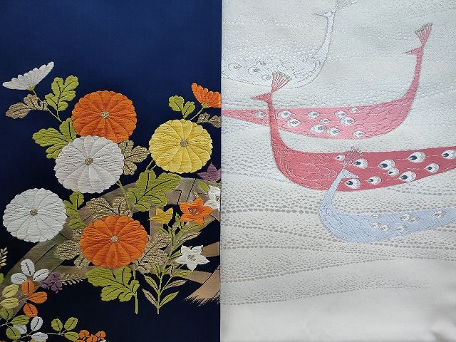 平和屋本店■名古屋帯 まとめて100点 鳥 能 花柄 刺繍 金銀糸 など 着用可能多数 未使用品あり 全て正絹 se0073