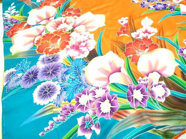 平和屋本店●お引きずり・お引き摺り・引き振袖　和装　結婚式　舞妓　芸妓　芸者　衣装　駒刺繍　草花文　逸品　DABL4307cd