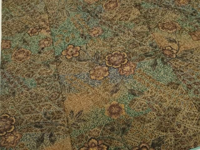 平和屋着物●上質な小紋　絞り　辻が花　金通し地　正絹　逸品　DABK2988op
