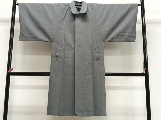 平和屋着物＃男性　角袖　鈍色　ウール　CABN9396ua