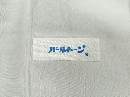 平和屋着物＃道行コート　抽象文様　黒地　ロング丈　正絹　逸品　CABN9415ua