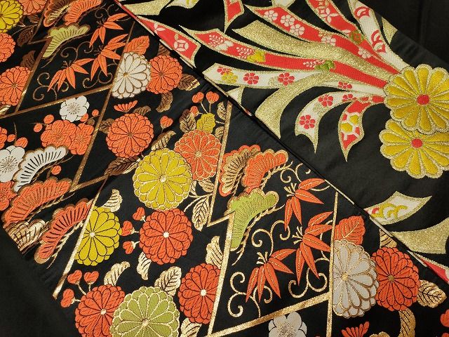 平和屋本店■子供帯 まとめて 35点 鶴 蝶 松竹梅 花柄 金銀糸 など 着用可能多数 未使用品ありse0080
