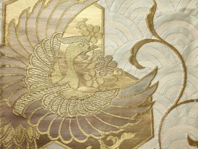 平和屋本店■袋帯 西陣 まとめて 100点 鳳凰 向かい鶴 尾長鳥 蝶 更紗 花柄 七宝 宝相華 佐賀錦 金銀糸 など 着用可能多数 全て正絹 se0085
