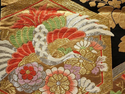 平和屋本店■袋帯 西陣 まとめて 100点 鳳凰 向かい鶴 尾長鳥 蝶 更紗 花柄 七宝 宝相華 佐賀錦 金銀糸 など 着用可能多数 全て正絹 se0085