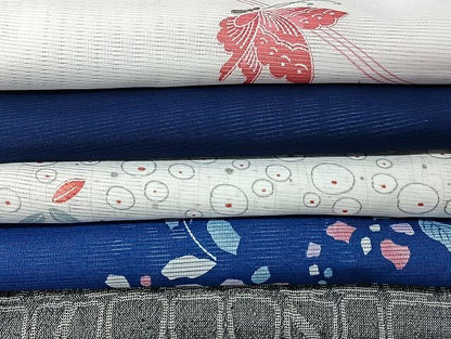 平和屋着物■夏物 小紋 絽 紗 洗える着物 まとめて20点 折り鶴 鴎 蝶 花柄 着用可能多数 mmm1672