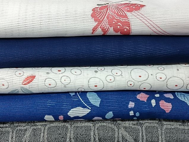 平和屋着物■夏物 小紋 絽 紗 洗える着物 まとめて20点 折り鶴 鴎 蝶 花柄 着用可能多数 mmm1672