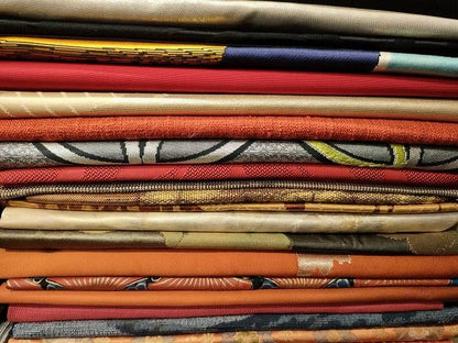 平和屋本店■名古屋帯 まとめて100点 鶴 鴛鴦 蝶 風景 花柄 手描き 駒刺繍 刺繍 金銀糸 など 着用可能多数 未使用品あり 全て正絹 ppp0071