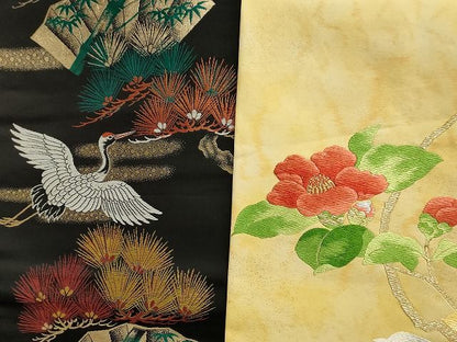 平和屋本店■名古屋帯 まとめて100点 鶴 鴛鴦 蝶 風景 花柄 手描き 駒刺繍 刺繍 金銀糸 など 着用可能多数 未使用品あり 全て正絹 ppp0071