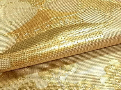 平和屋本店▼佐賀錦　六通柄袋帯　都の四季　弐拾四金箔九百錦　正絹　逸品　DABL7904sf