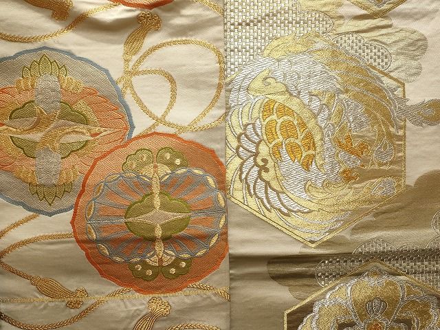 平和屋本店■袋帯 西陣 まとめて 100点 鳳凰 向い鶴 孔雀 鴛鴦 向い蝶 更紗 花柄 宝相華 佐賀錦 金銀糸 未使用品あり 全て正絹 ppp0075