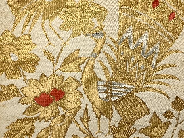 平和屋本店■袋帯 西陣 まとめて 100点 鳳凰 向い鶴 孔雀 鴛鴦 向い蝶 更紗 花柄 宝相華 佐賀錦 金銀糸 未使用品あり 全て正絹 ppp0075