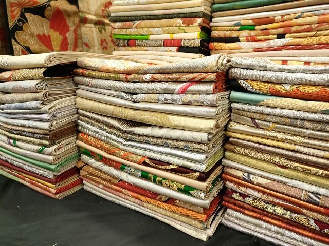 平和屋本店■袋帯 西陣 まとめて 100点 鳳凰 向い鶴 孔雀 鴛鴦 向い蝶 更紗 花柄 宝相華 佐賀錦 金銀糸 未使用品あり 全て正絹 ppp0075