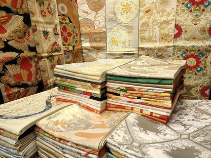 平和屋本店■袋帯 西陣 まとめて 100点 鳳凰 向い鶴 孔雀 鴛鴦 向い蝶 更紗 花柄 宝相華 佐賀錦 金銀糸 未使用品あり 全て正絹 ppp0075