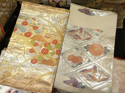 平和屋本店■袋帯 西陣 まとめて 100点 向かい鳳凰 向かい鶴 蝶 更紗 宝相華 服部織物謹製 手描き 金銀糸 着用可能多数 全て正絹 se0093