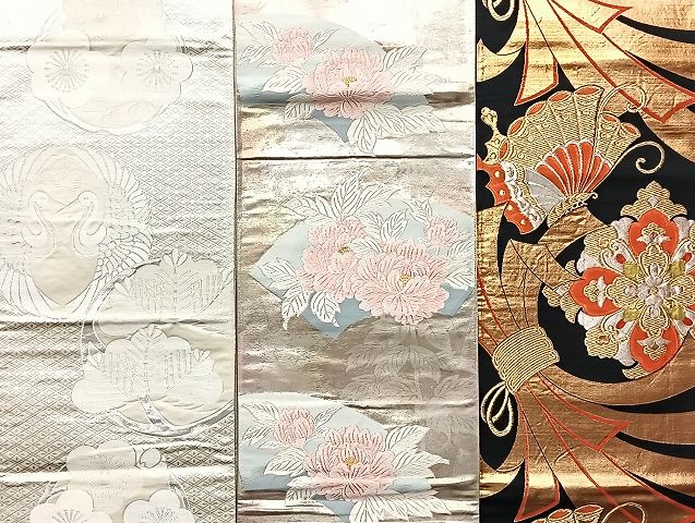 平和屋着物■袋帯 西陣 まとめて100点 向かい鶴 人物 蝶 風景 花柄 七宝 正倉院 金銀糸 など 着用可能多数 未使用品あり 全て正絹 mmm1715