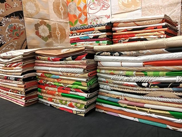 平和屋着物■袋帯 西陣 まとめて100点 鳳凰 向かい鶴 尾長鳥 向かい蝶 更紗 花柄 七宝 正倉院 駒刺繍 金銀糸 未使用品有 全て正絹 mmm1718