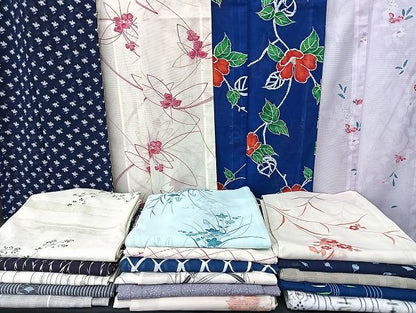 平和屋着物■夏物 小紋 絽 紗 洗える着物 まとめて20点 花柄 暈し染め 着用可能多数 mmm1724