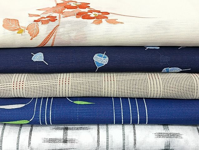 平和屋着物■夏物 小紋 絽 紗 洗える着物 まとめて20点 花柄 暈し染め 着用可能多数 mmm1724