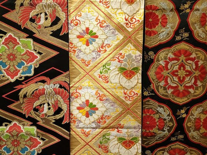 平和屋本店■袋帯 西陣 まとめて 100点 向かい鳳凰 鳥 向かい蝶 風景 更紗 花柄 宝相華 金銀糸 など 未使用品あり 全て正絹 ppp0110
