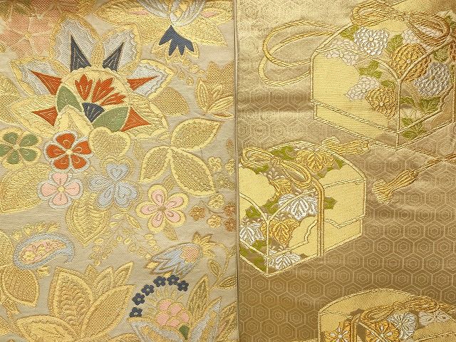平和屋本店■袋帯 西陣 まとめて 100点 向かい鳳凰 鳥 向かい蝶 風景 更紗 花柄 宝相華 金銀糸 など 未使用品あり 全て正絹 ppp0110