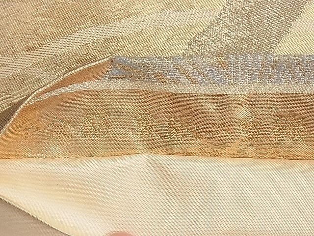 平和屋着物■六通柄袋帯 芝草枝松文 金銀糸 逸品 ng2997