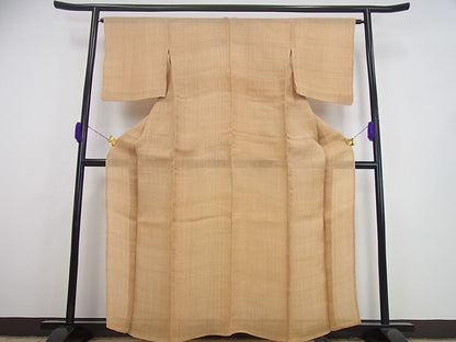 平和屋本店＊希少 夏物 喜如嘉の芭蕉布 手積み芭蕉糸100％ 色無地 逸品3s627