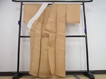 平和屋本店＊希少 夏物 喜如嘉の芭蕉布 手積み芭蕉糸100％ 色無地 逸品3s627