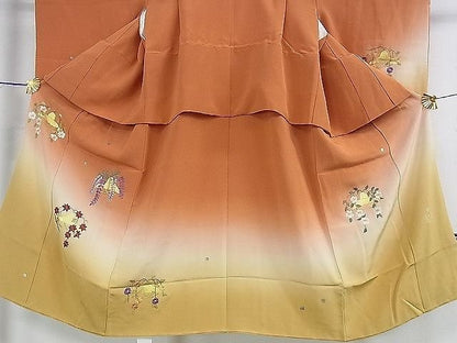 平和屋本店■極上　人形作家・ホリヒロシ　子供　七五三　女の子　3歳　祝着　刺繍　花笠　暈し染め　金銀彩　逸品　DZAA0631kh4 - 平和屋