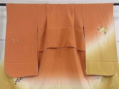 平和屋本店■極上　人形作家・ホリヒロシ　子供　七五三　女の子　3歳　祝着　刺繍　花笠　暈し染め　金銀彩　逸品　DZAA0631kh4 - 平和屋
