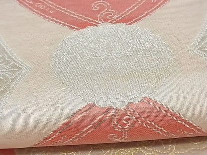 平和屋着物■六通柄袋帯 正倉院花文 金銀糸 逸品 ng3094